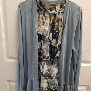 Sleeveless top/ cardigan combo
